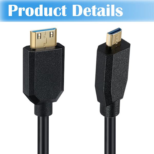 Micro HD Multimedia Interface till Micro Kabel 8K Vid 60Hz HD Multimedia Interface D Hane Till D Hane Sladd för Micro Kamera