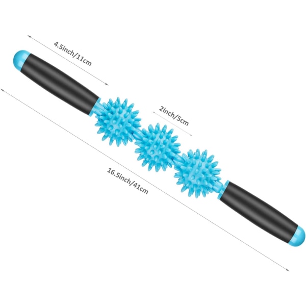 Massagerulle - massagepind - muskelmassager til lindring af ømme muskler, muskelsmerter, kramper, rygsmerter, smerter i ryg, lægge, ben og