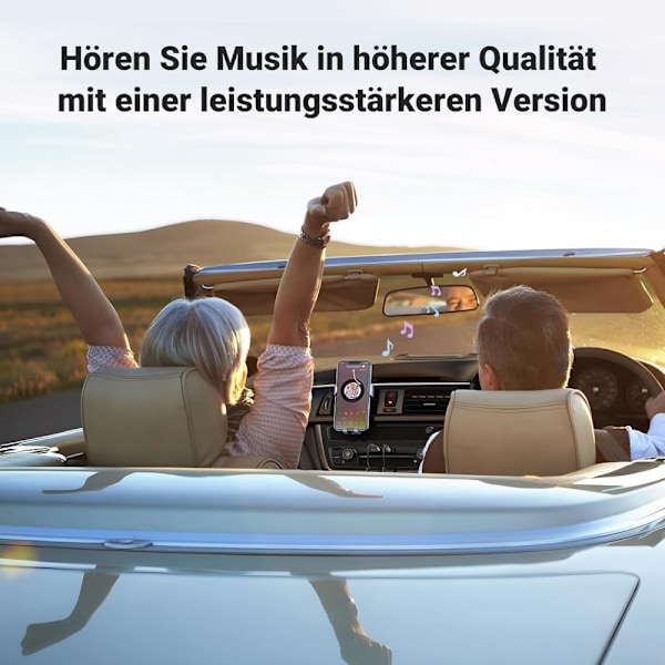 Hi-Fi Stereo Ljudadapter, Automatisk Anslutning för Sömlös Upplevelse, Handsfree-Samtal för Säker Körning
