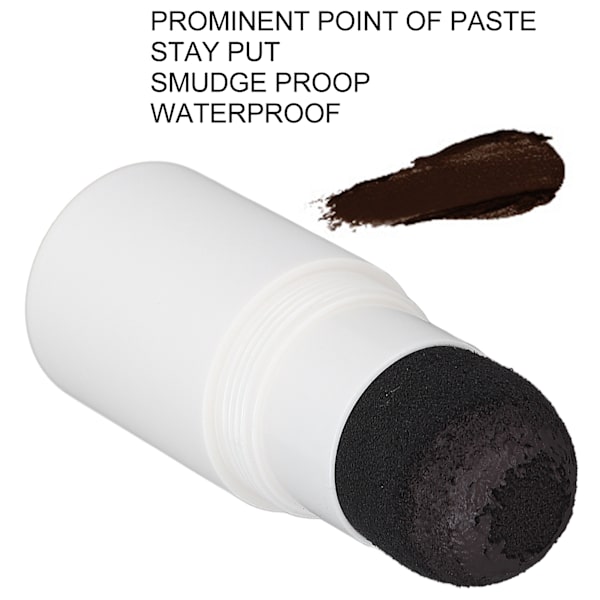 One Step Eyebrow Stamp Shaping Kit Vattentät Pulverstämpel med Eyebrow Definer Schabloner Borste för Perfekt Bryn Mörkbrun