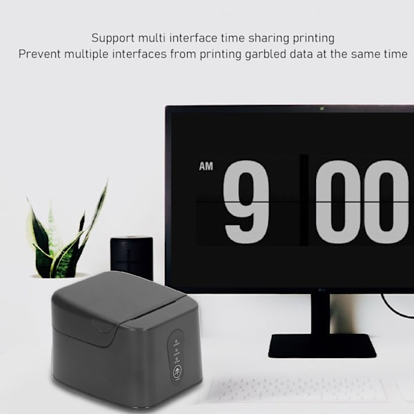 Termisk Kvittoskrivare Skärare 58mm USB och Bluetooth Trådlös POS 100‑240V