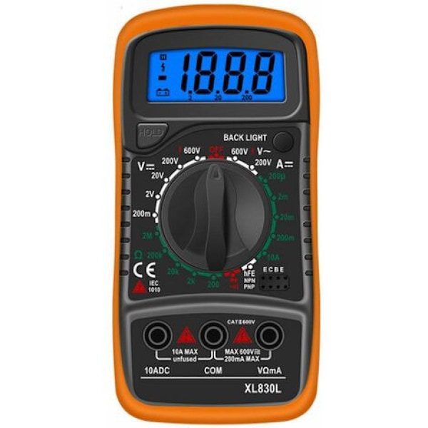 Kompakt Digital Multimeter, Automatisk Områdesväljare för Kommersiellt och Hemmabruk, Voltmeter Ohmmeter, Säkerställer Exakt Mätning, Dubbelisolering