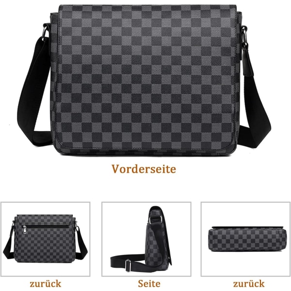 JRUKM Herre Stor Kapacitet Ternet Multi-Rum Crossbody Taske En Skulder Casual Pendler Rygsæk (Haig)