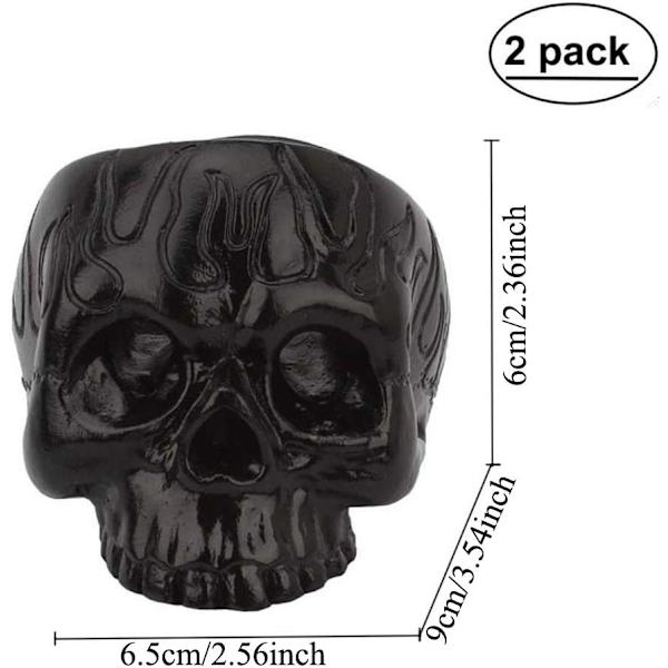 2-pack dödskalleljusstake skelettdödskalleljusstake