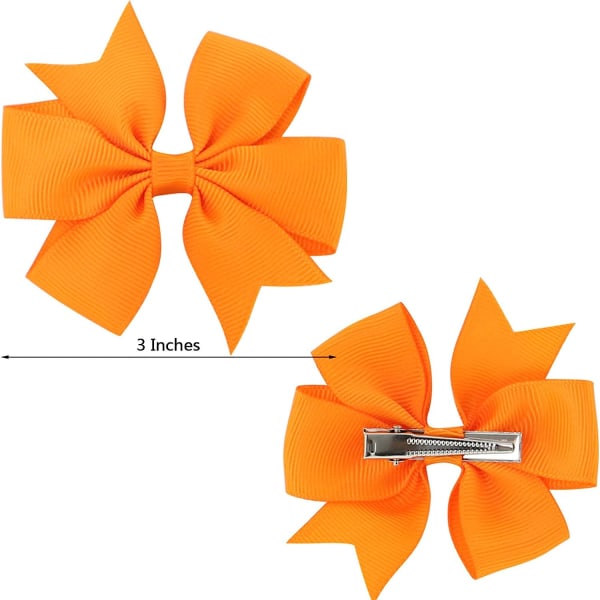 40 stk. 3 tommer Boutique Grosgrain Ribbon Pinwheel Hårspænder