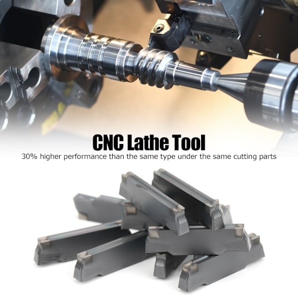 10 stk CNC Drejebænk Vendbare Indsæt Solid Carbide Blad Skære Værktøj MGMN300‑M LDA