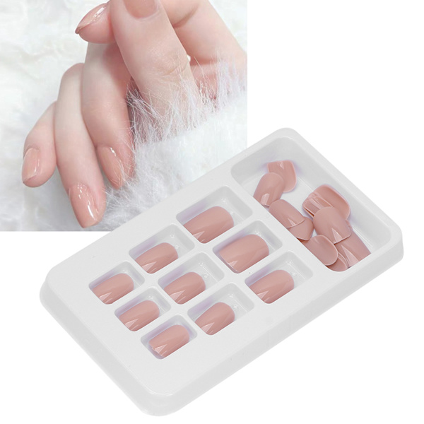 24 stk. Kvinders Falske Negle Fuld Dækning Lim På Negle Falske Negle Tip Neglekunst Manicure VærktøjP148