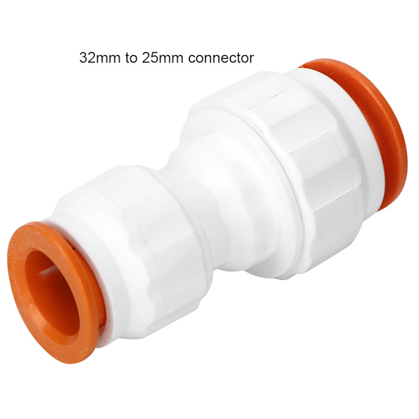 2 st PPR Plast Rörkopplingar Tillbehör Vattenrörskoppling Rak Koppling 32 mm till 25 mm Koppling
