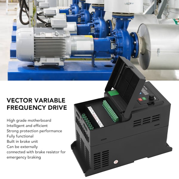 Vektorfrekvensomformare 3-fas 5,5 kW Universal Vector VFD 340‑440V Ingång 0‑44V Utgång