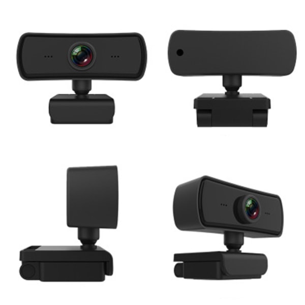 1080P op til 2K-webkamera, HD-webkamera med mikrofon- og privatlivsdæksel, USB-computerkamera, vidvinkelwebkamera, Plug and Play, til Zoom/Teams/OBS,