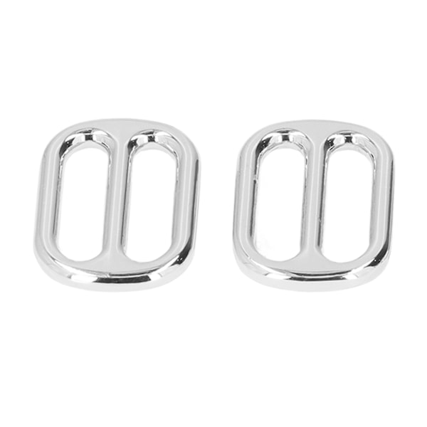 10 st Metallspännen Zinklegering Utsökt Hantverk Mycket Hållbart Färgfast Bred Användning Metallglidspänne Silver