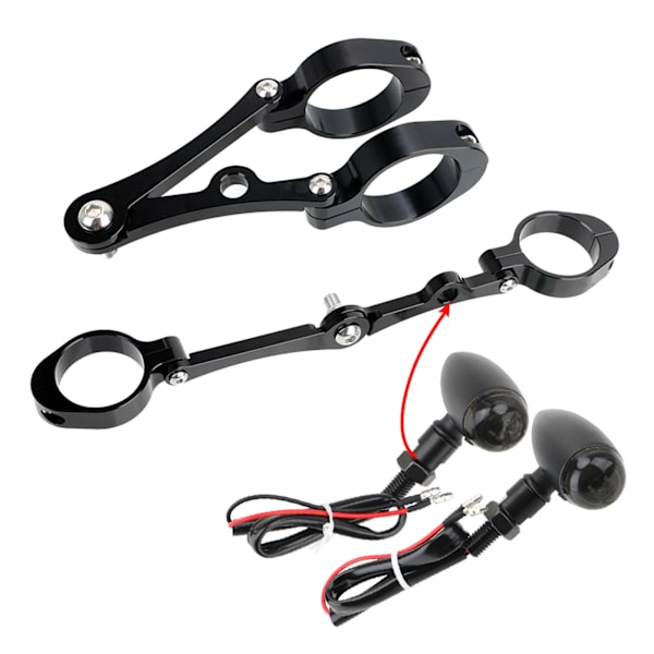 Motorsykkel Hovedlysbrakett CNC Aluminium Frontlysklemme for 1,5 tommer 1,6 tommer Gaffelrør