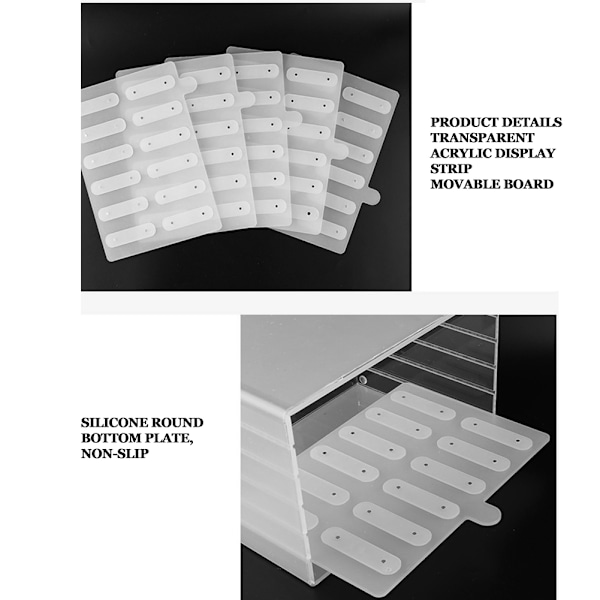 Akryl Neglekunst Display Stativ Magnetisk Adsorption Neglespids Gel Polish Display Bræt Holdere
