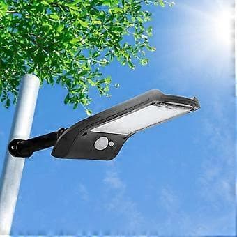LED Solcellepanel Menneskekroppslys Dobbel Sensor Vanntett Hage Vegglampe med Monteringsstang