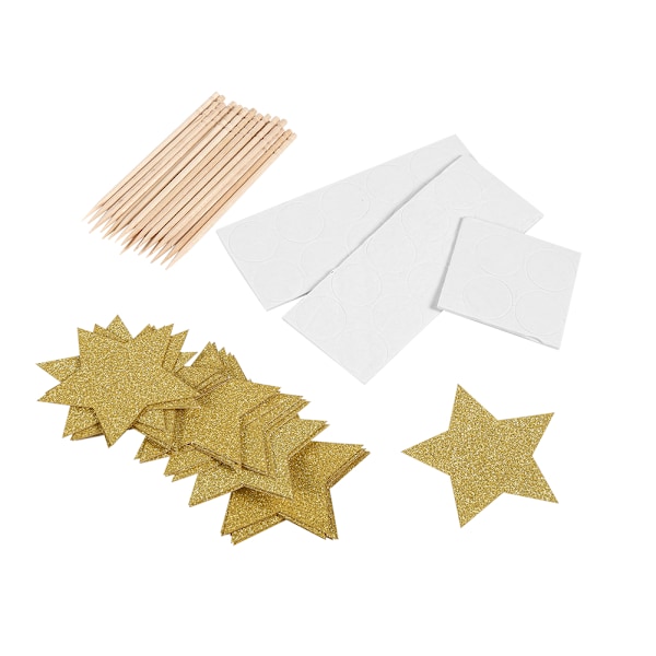 24 stk./pakke Guld Glitter Bryllup Baby Shower Fødselsdag Cupcake Toppers Dekoration (Stjerneform)