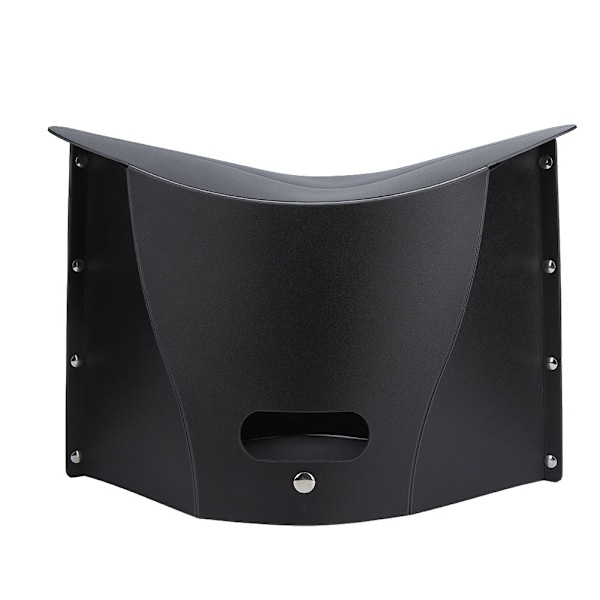 Bærbar sammenleggbar plast oppbevaringsstol Folding Slacker Chair Folding Stool (Svart)