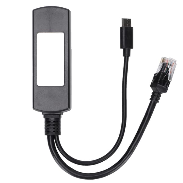 Ethernet Splitter til PoE-systemer, PoE til USB-konverter med Micro USB-strømudgangsfunktionalitet, 2,5 Gbps hastighedsydelse, Multipel beskyttelse