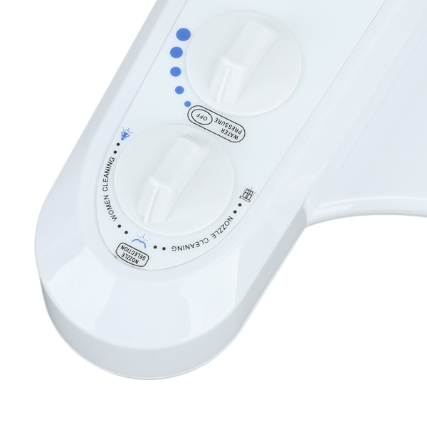 Bidettillbehör Självrengörande Dubbelmunstycke Justerbart Vattentryck Kallt Vatten Toalettbidet för Feminin Tvät 9/16