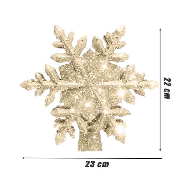 Glitterende juletræstopstjerne - LED-dekoration