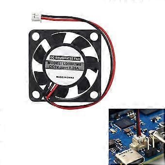 DC5V Effektiv Køleplade Køleventilator Til Single Board Computer 2Pin 1.25mm Tilslutning LD3007MS