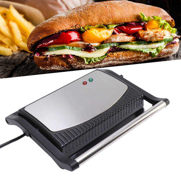 Panini-paistinpannu, Tarttumaton, Kaksipuolinen, Monitoiminen, Sähköinen Sisägrill, Sandwich, Pihvi, EU-Pistoke 220V