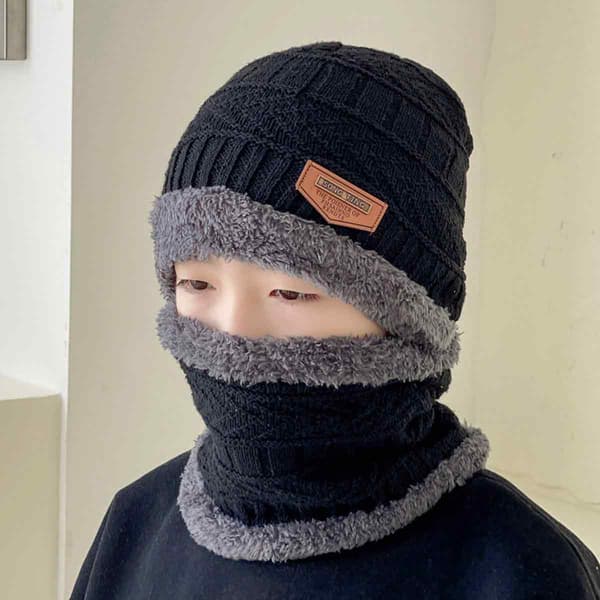 Varm Stickad Mössa för Barn, Slouchy Mössa Vindtät Varm Stickad Barnmössa med Mjukt Fleecefoder, Överlägsen Termisk Prestanda Stretchig Elastisk