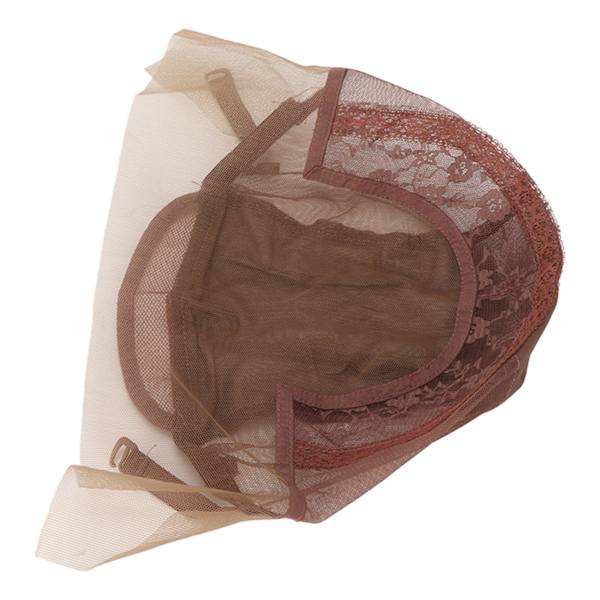 Parukknett Hårnett Lace Nylon Mesh U-Del Justerbar Pustende Mørkebrun for Forestilling