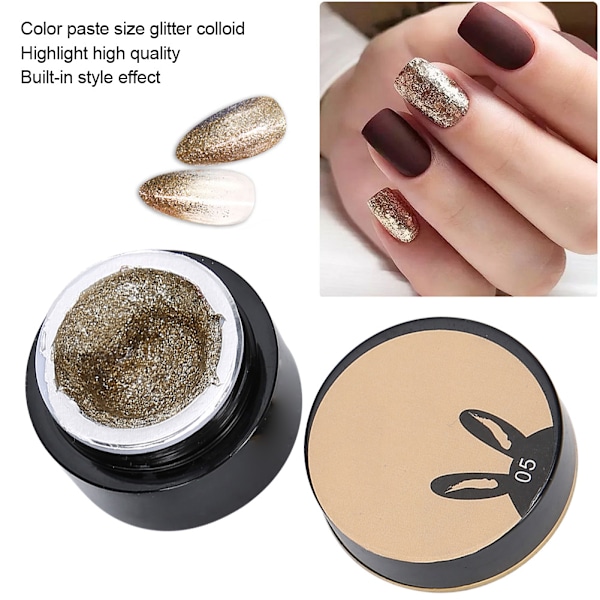 Professionel Neglekunst UV Gel Neglelak Hurtig Farvning Negle Glitter Gel Lak Manicure Værktøj