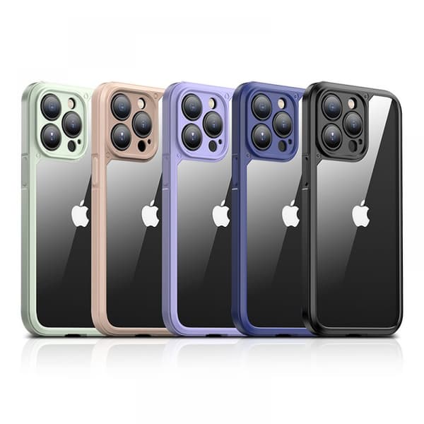 Deksel for iPhone 14 Pro 6,1 tommer, ripebestandig transparent bakside