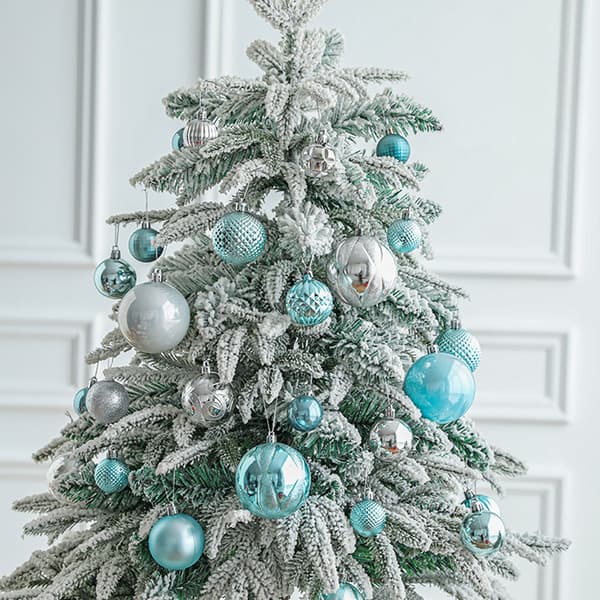 Julekulepynt Knusesikker Julepynt Sett Dekorasjoner til Juletrekuler light blue silver