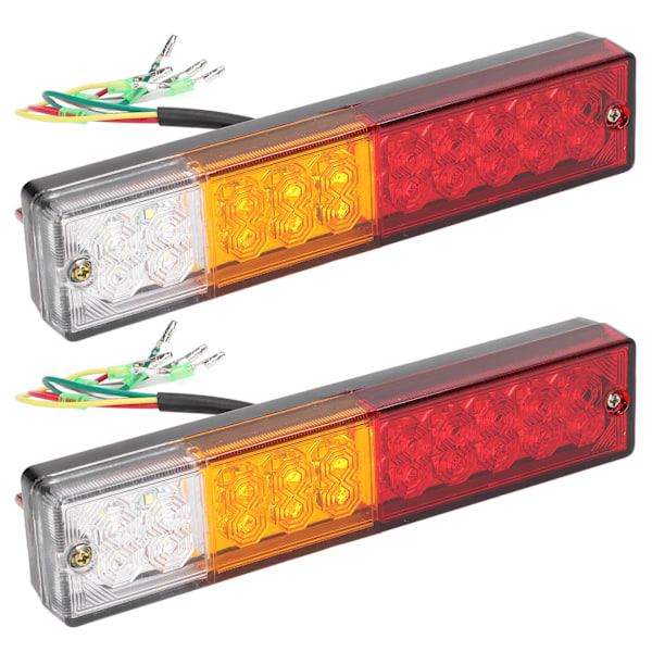 Par 12V 20LEDs Rektangulære Trailer Baglygter Vandtætte Bagside Markeringslys til RV Truck Camper