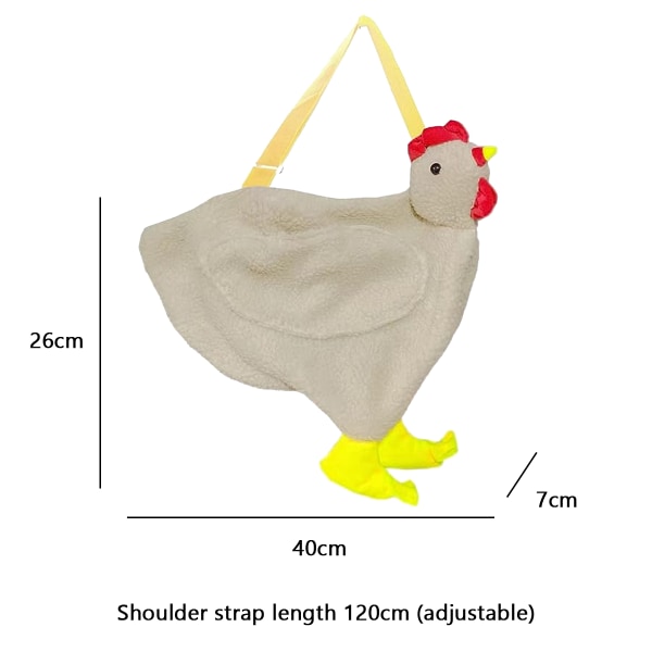 Kyllingepung Kyllingetaske Fluffy Hen Crossbody Bag Plys