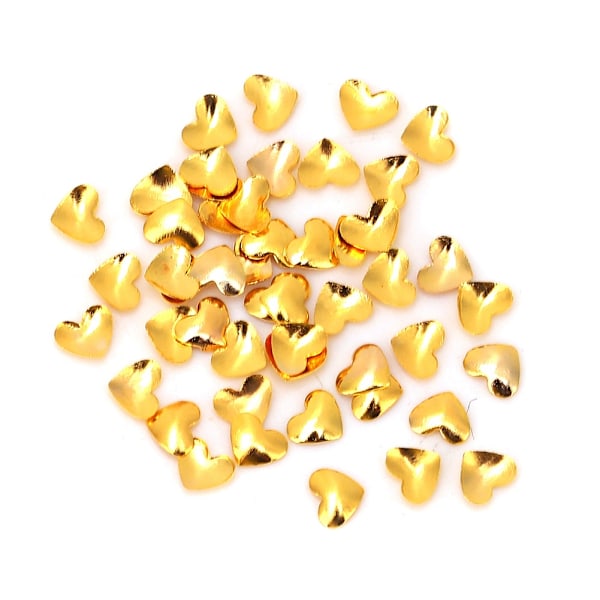 Kultapinnoitetut Sekamuotoiset Helmi-Nail Art -Koristeet DIY-Koruihin 3#
