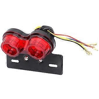 Multifunktionel Motorcykel LED Lys Baglygte Blinklys Bremse Nummerplade Integreret Lampe Rød