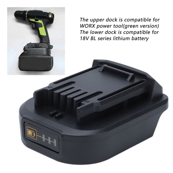 Lithium Batteri Adapter Konverter Dock Mount Connector til WORX 20V 5-Pins Strømværktøj