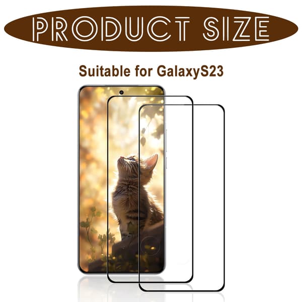 Samsung S22/S23 - 2-pack Full Coverage Skärmskydd i Härdat Glas