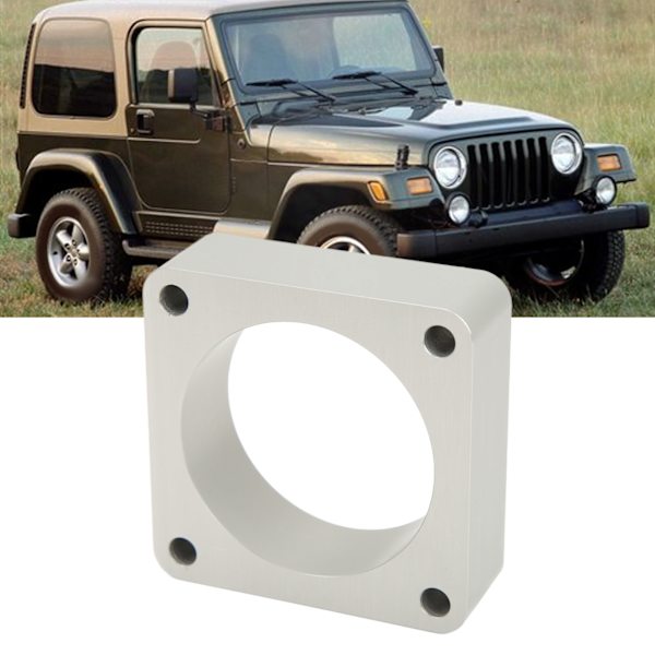 4-Bolts Gasspjeldavstandsstykke Metall Gasspjeldadapterplate Erstatning for JEEP WRANGLER CHEROKEE