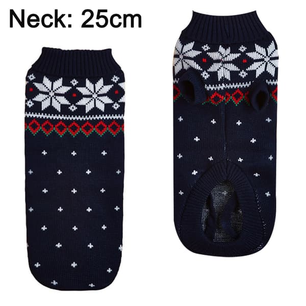 Hunde julesweater efterår og vinter varmt kæledyrstøj l