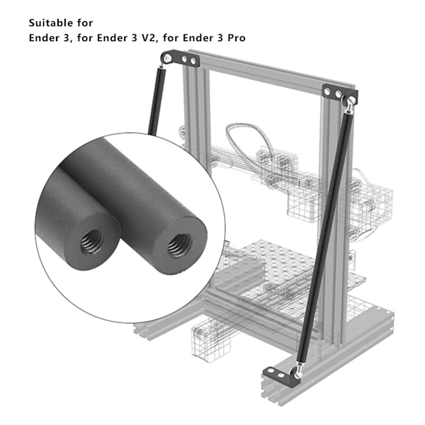 Støtterodssett DIY Oppgradering 3D-skriver Deler Tilbehør for Ender 3 220x220x250mm Utskrift Størrelse