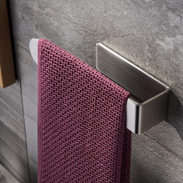 Utrymmesbesparande väggmonterat handdukställ för badrum, enkel installation utan borrning, modern design, handdukshållare, självhäftande SUS304 rostfritt stål