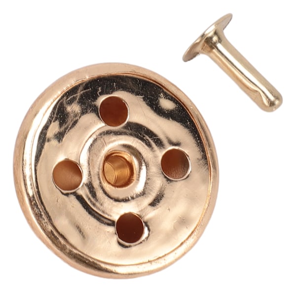 100 Set Svampar Nitar Dubbar 25mm DIY Pläterad Järn Kon Spikar och Dubbar Svamp Topp Huvud Nit Dubb för Reparation av Läder Guld