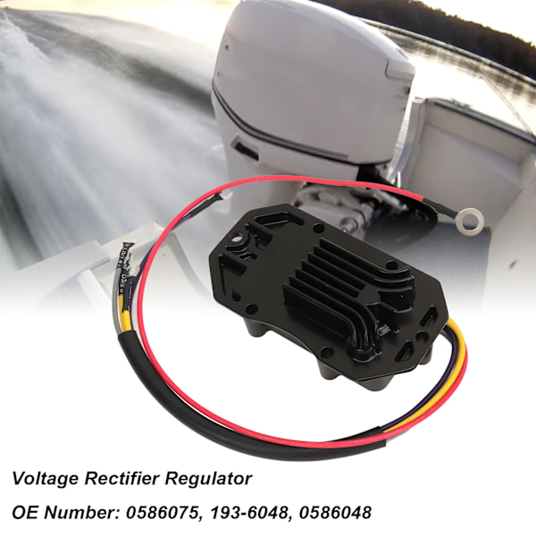 Udenbordsmotor Spændingsretter Regulator 0586075 Udskiftning til Johnson Evinrude 4 Cyl 6 Cyl 90Hk til 175 Hk
