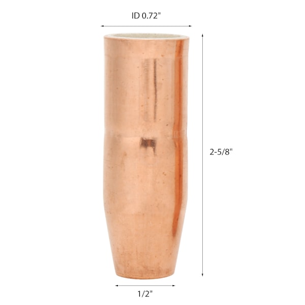 2 kpl MIG-hitsauspistoolin suutinta 1/2 tuumaa 169724 Miller M-25/M-40 Hobart MIG-pistoolille