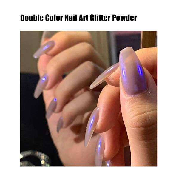 Nagelkonst Glitter Spegelpulver Pigmentpulver Nagelkonst Manikyrpulver Tillbehör01