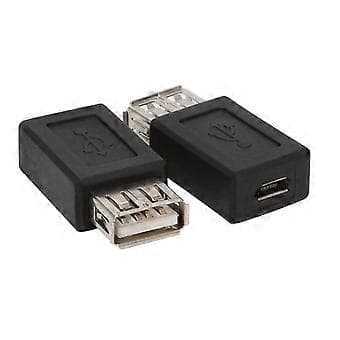 USB A Hun til Micro USB Hun Adapter USB 2.0 A Hun til Micro USB B 5-Pin Hun Stik Konvertere Stik Sort