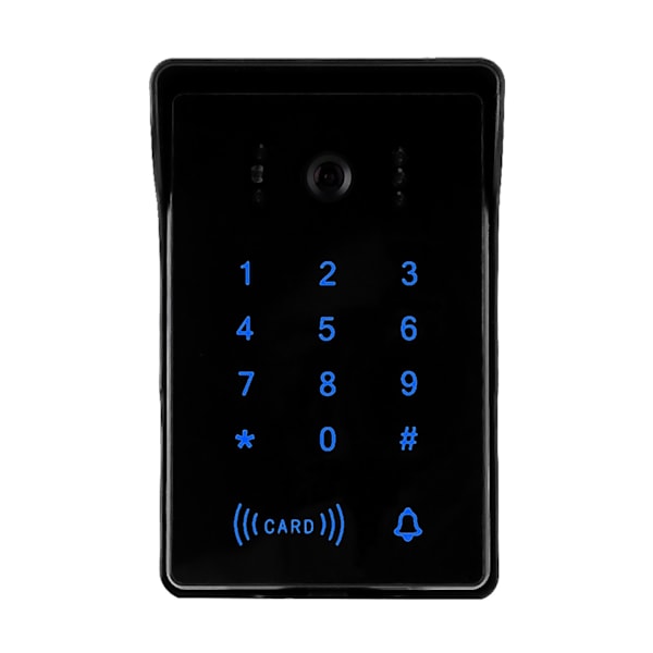 7\" Trådløs Touch Keypad Kort Afstand Videodørtelefon Dørklokke med Elektrisk Lås (UK Pug)