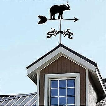 Terrasse-Vindfløj Elefant i rustfrit stål