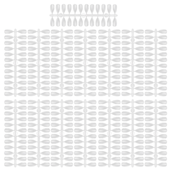 3 Poser Professionelle Øvelses Negletips Falske Neglelak Display Farve Kort Manicure Værktøj Transparent