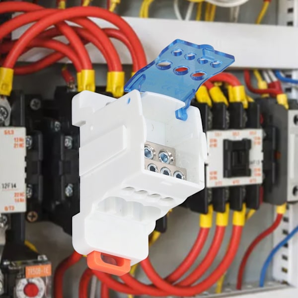 UKK80A Kopplingsplint Strömfördelningsbox DIN-skena Universal Elektrisk Tråddelningsbox 1000V AC DC