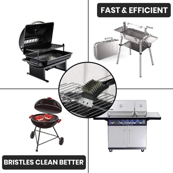 BBQ-grillin puhdistusharja metallilangalla ja kaapimella